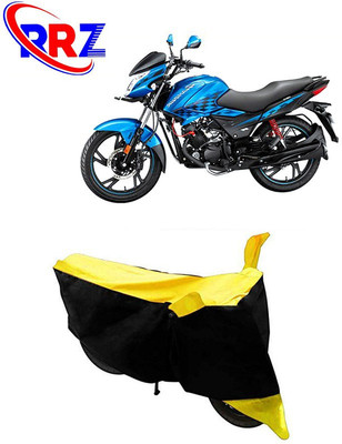 RRZ Waterproof Two Wheeler Cover for Hero(Glamour FI, Black, Yellow)