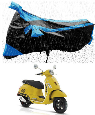 MMSSTAR Waterproof Two Wheeler Cover for Piaggio(Vespa VXL 150, Blue, Black)