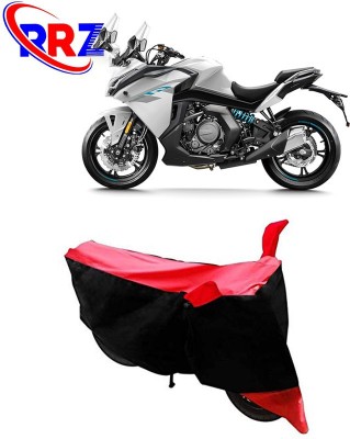 AutoGalaxy Waterproof Two Wheeler Cover for CFMoto(650GT, Black, Red)