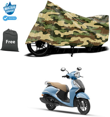 PAGORA Waterproof Two Wheeler Cover for Yamaha(Fascino 125 BS6, Yellow)