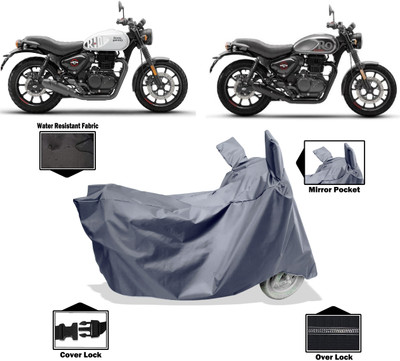 Amexride Two Wheeler Cover for Royal Enfield(Hunter 350, Grey)