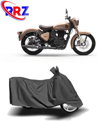 RRZ Waterproof Two Wheeler Cover for Royal Enfield(Classic 350 Signals, Grey)