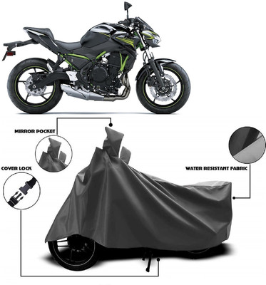 MMSSTAR Waterproof Two Wheeler Cover for Kawasaki(Z650 BS6, Grey)