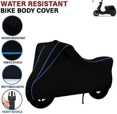 Auto Udaan Waterproof Two Wheeler Cover for Ola(Electric, Black, Blue)