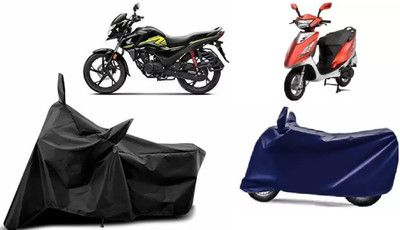 Tritika Two Wheeler Cover for Honda(SP 125, Black, Blue)