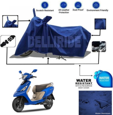 TPNYKR Waterproof Two Wheeler Cover for TVS(Zest, Blue)