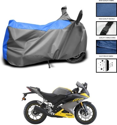 DeepShakshi AUTOMOTIVE Two Wheeler Cover for Yamaha(YZF R15 V3.0, Grey, Blue)