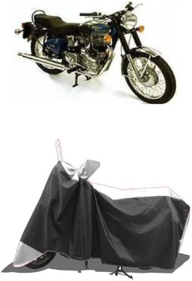 SUGASHRI Waterproof Two Wheeler Cover for Royal Enfield(Machismo 500, White, Black)