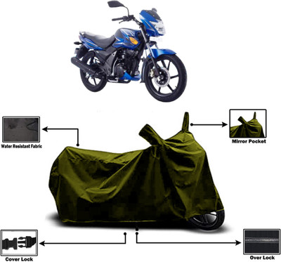 Amexride Two Wheeler Cover for TVS(Flame 125, Green)