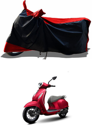 DeepShakshi AUTOMOTIVE Waterproof Two Wheeler Cover for Bajaj(Urbanite Chetak, Red)