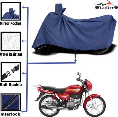 AASHTIK MART Two Wheeler Cover for Hero(Splendor Plus, Blue)