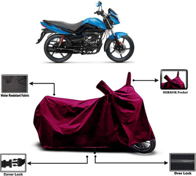KEDIT Two Wheeler Cover for Hero(Splendor I Smart, Maroon)