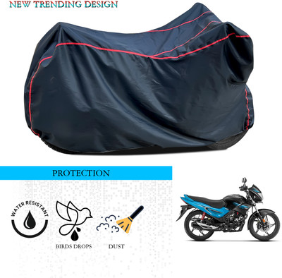 ANTHUB Waterproof Two Wheeler Cover for Hero(Glamour, Black)