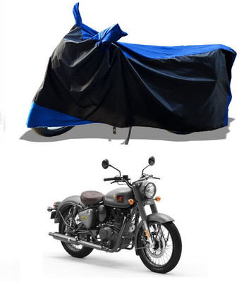 DeepShakshi AUTOMOTIVE Two Wheeler Cover for Royal Enfield(Classic 350 Signals, Blue)