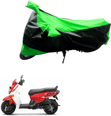 Mdstar Waterproof Two Wheeler Cover for Hero(Duet, Black, Green)