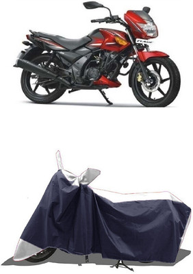 SUGASHRI Waterproof Two Wheeler Cover for TVS(Flame SR125, Blue, Silver)