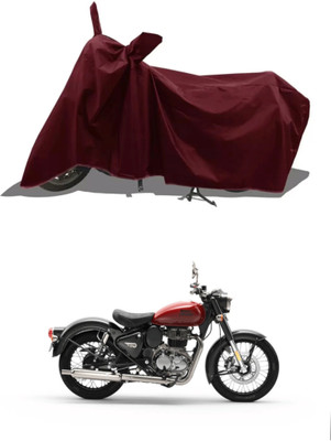MMSSTAR Waterproof Two Wheeler Cover for Royal Enfield(Classic 350, Maroon)