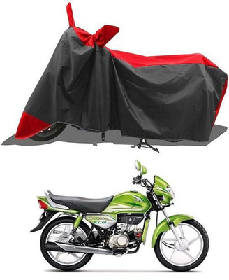 RAAMKM Two Wheeler Cover for Hero(HF Dawn BS6, Grey, Red)
