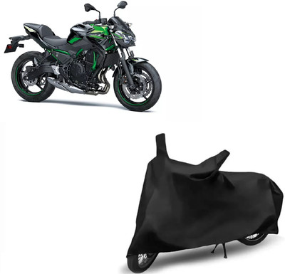 Aarav Moto Waterproof Two Wheeler Cover for Kawasaki(Z650, Black)