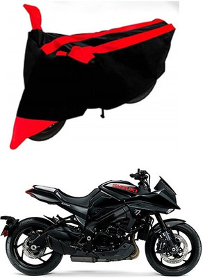 AutoGalaxy Waterproof Two Wheeler Cover for Suzuki(Katana, Red, Black)