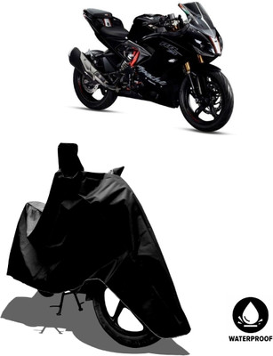 Amexride Waterproof Two Wheeler Cover for TVS(Apache RTR 310 BS6, Black)