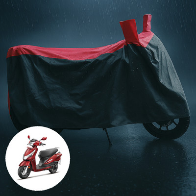 CODOKI Waterproof Two Wheeler Cover for Hero(Duet 125CC, Grey, Red)