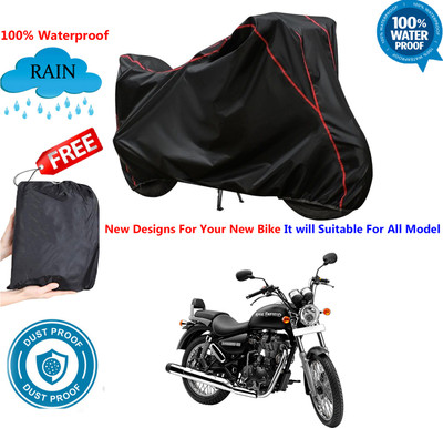AUTOCAD Waterproof Two Wheeler Cover for Royal Enfield(Thunderbird 500, Black)