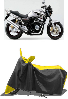 SUGASHRI Waterproof Two Wheeler Cover for Honda(CB 400, Yellow, Black)