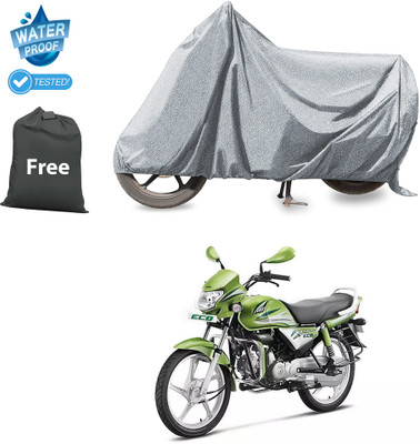 CODOKI Waterproof Two Wheeler Cover for Hero(HF Deluxe Eco, Silver)