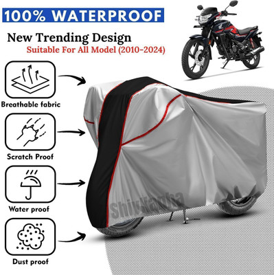 Shiv Kanha Waterproof Two Wheeler Cover for Honda(SP125, Silver, Black)