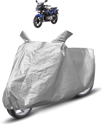 MOCKHE Waterproof Two Wheeler Cover for Bajaj(Pulsar 220F, Silver)