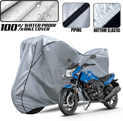xodi Waterproof Two Wheeler Cover for Honda(Livo BS6, Silver, Black)