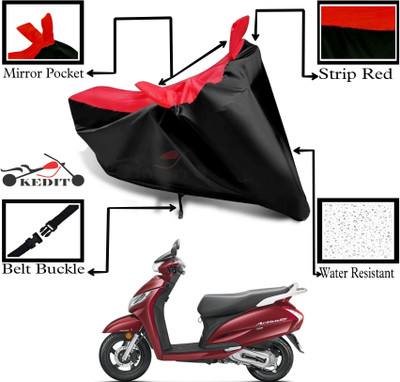 KEDIT Two Wheeler Cover for Universal For Bike(Activa 125, Red, Black)