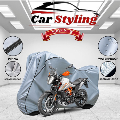 Car Styling Waterproof Two Wheeler Cover for KTM(250 Duke, Silver, Black)