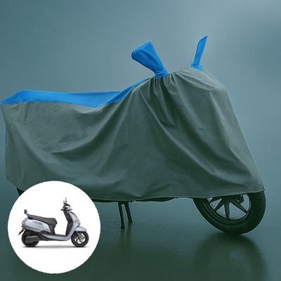 CODOKI Waterproof Two Wheeler Cover for TVS(iQube Electric, Grey, Blue)
