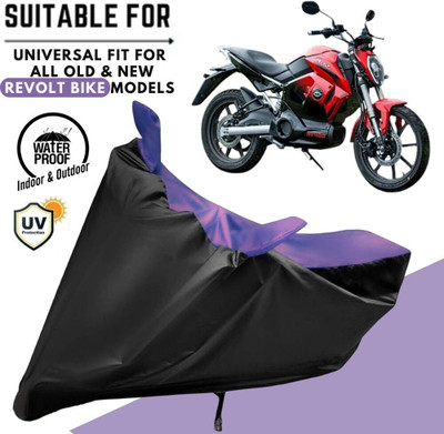 MADAFIYA Waterproof Two Wheeler Cover for Revolt(RV 400, Purple, Black)