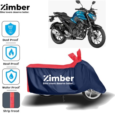 ZIMBER Two Wheeler Cover for Yamaha(FZ25, Red, Blue)