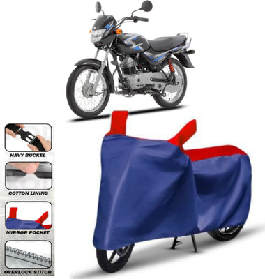 WMIZEXA Two Wheeler Cover for Universal For Bike(CT100, Red)