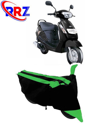 RRZ Waterproof Two Wheeler Cover for Mahindra(Duro DZ, Black, Green)