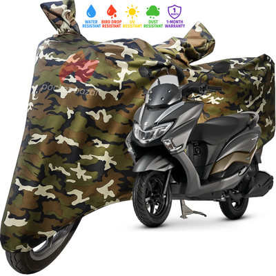 pocket bazar Waterproof Two Wheeler Cover for Suzuki(Burgman Electric, Green)