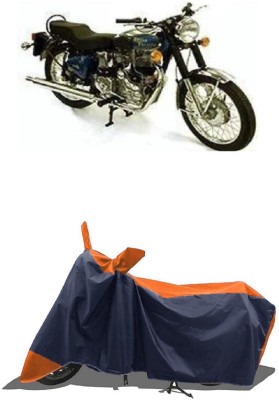 SUGASHRI Waterproof Two Wheeler Cover for Royal Enfield(Machismo 500, Orange, Blue)