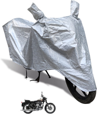 Euro Care Waterproof Two Wheeler Cover for Royal Enfield(Standard 350, Silver)