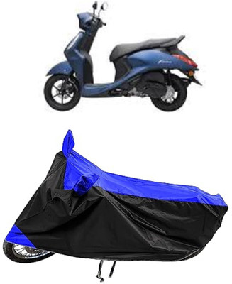 SK AUTO Waterproof Two Wheeler Cover for Yamaha(Fascino 125 FI, Blue)
