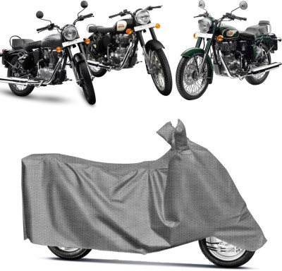 AutoGalaxy Waterproof Two Wheeler Cover for Royal Enfield(Bullet 350 Twinspark, Grey)