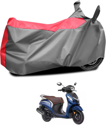 GOSHIV-car and bike accessories Waterproof Two Wheeler Cover for Yamaha(Fascino, Grey, Blue)