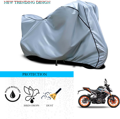 ANTHUB Waterproof Two Wheeler Cover for KTM(125 Duke, Silver)