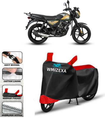 WMIZEXA Two Wheeler Cover for Bajaj(CT 125X, Red, Black)