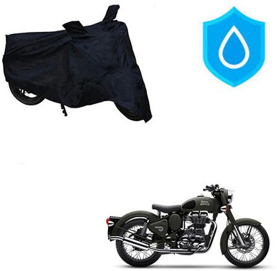 DeepShakshi AUTOMOTIVE Waterproof Two Wheeler Cover for Royal Enfield(Battle, Black)