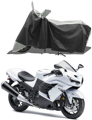 GROFATIK Two Wheeler Cover for Kawasaki(Ninja ZX 14R BS6, Grey)