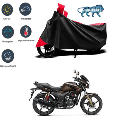 Mdstar Waterproof Two Wheeler Cover for Hero(Hunk, Red, Black)